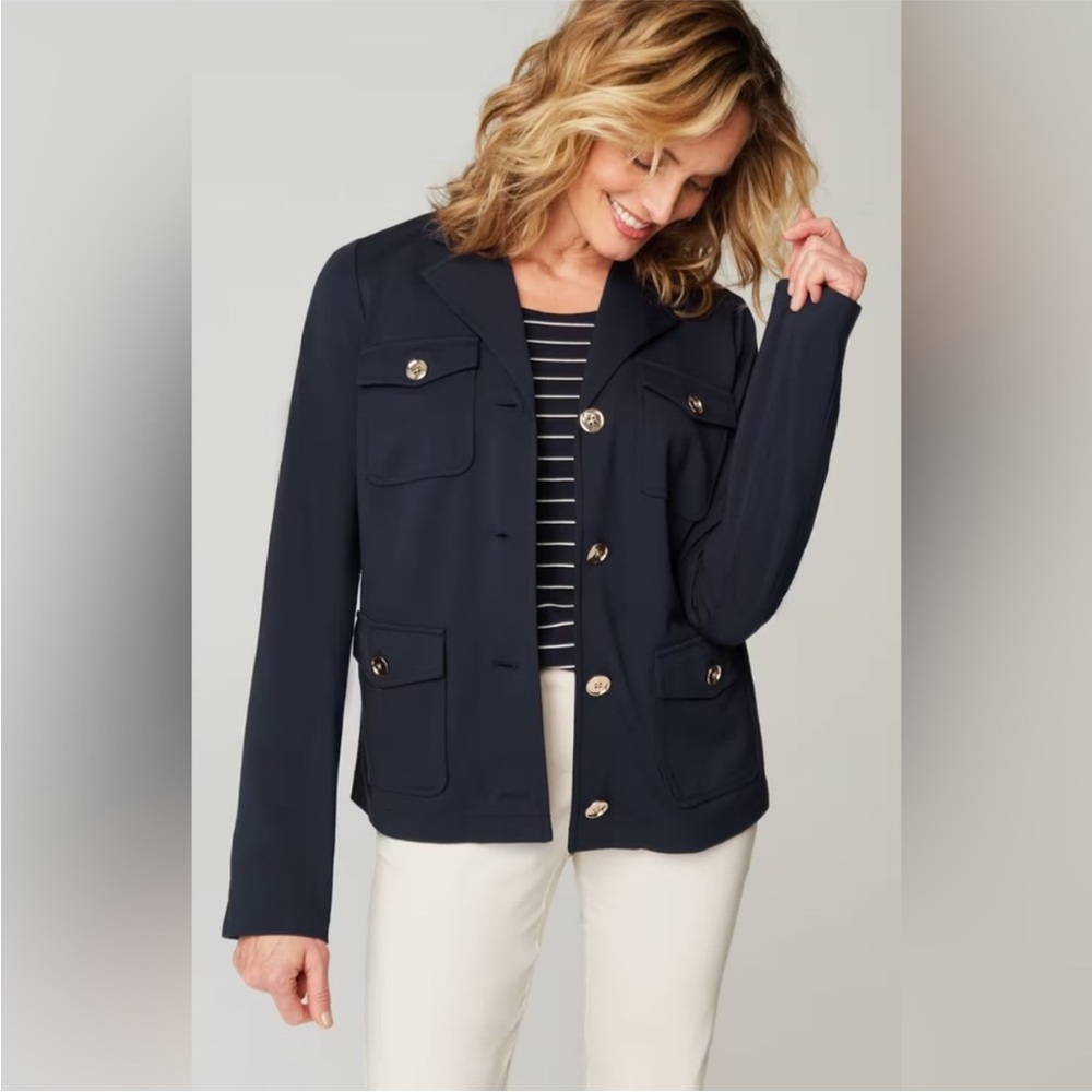 NWT J.Jill Wearever Button Front Jacket